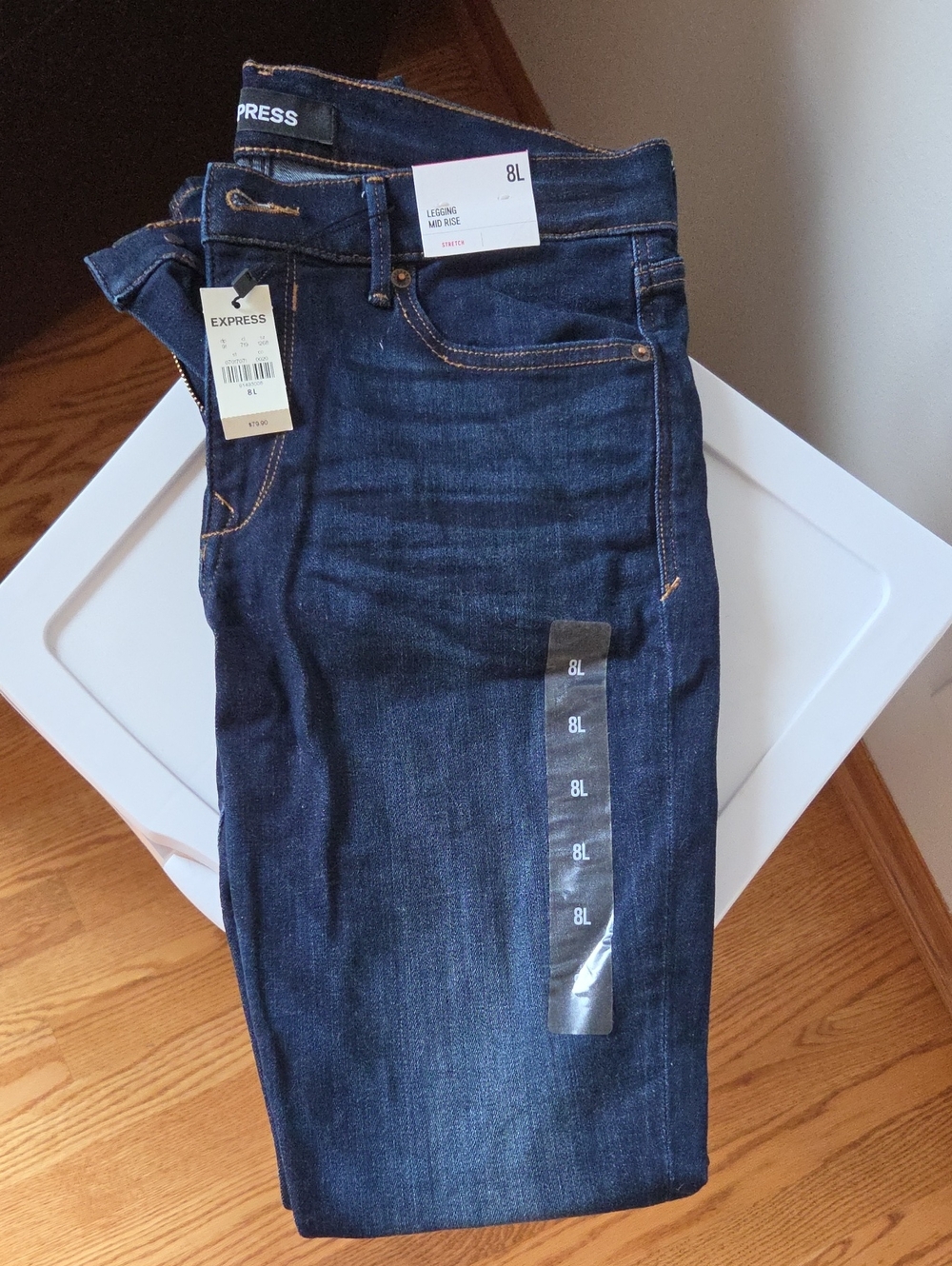 Express Skinny Jeans Legging Mid Rise 8L long tall